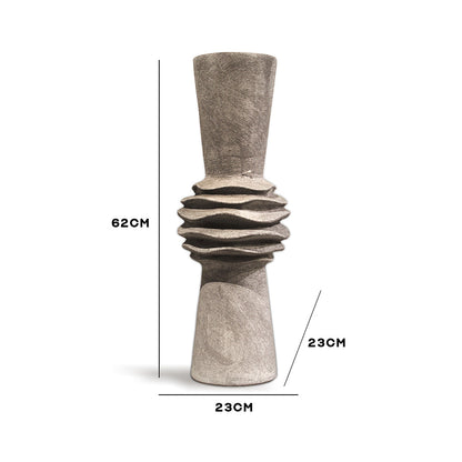 Tall Grey Ripple Vase IDC179-A68