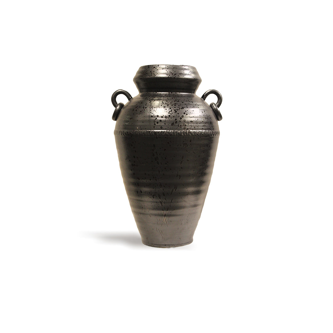 Tall Black Classic Vase with Handles  IDC179-A72