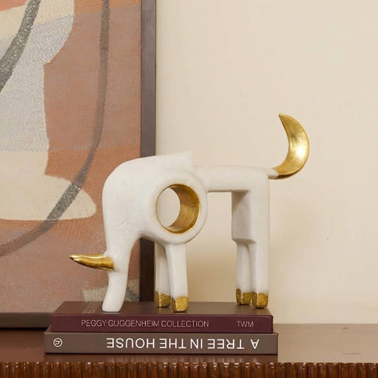 Abstract White Stone Finish Showpiece IDC201-A229