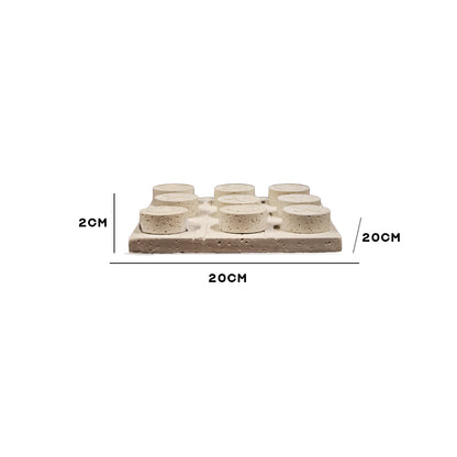 Minimalist Stone Tic-Tac-Toe Game Set Showpiece IDC233-A32
