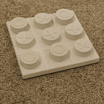 Minimalist Stone Tic-Tac-Toe Game Set Showpiece IDC233-A32