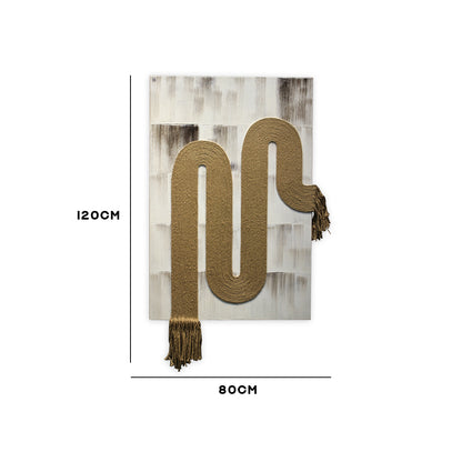 Mid-Century Boho Jute Fiber Wall Art IDC240-A2