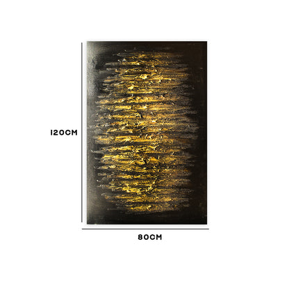 Black & Gold Abstract Textured Wall Frame IDC240-A7
