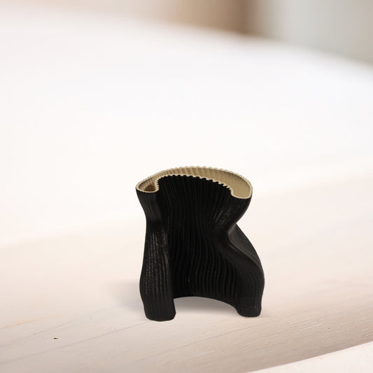 "Pleated Bodice" Sculptural Ceramic Vase - Small - IDC243-A17