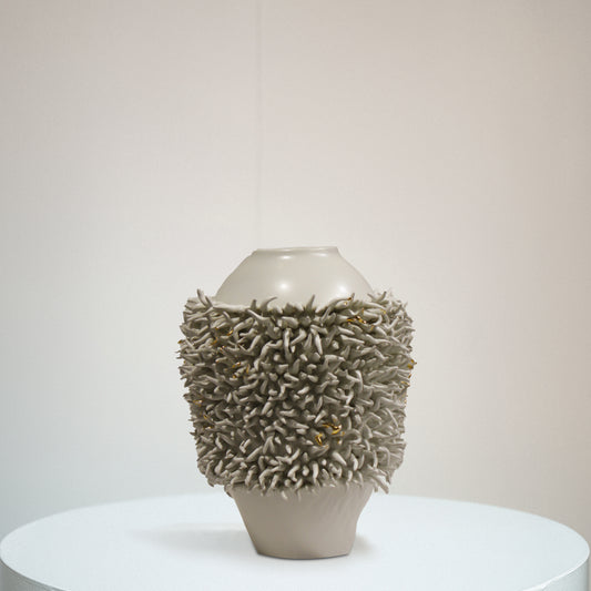 Anemone Gold-Tipped Cluster Ceramic Vase Collection - IDC243-A23