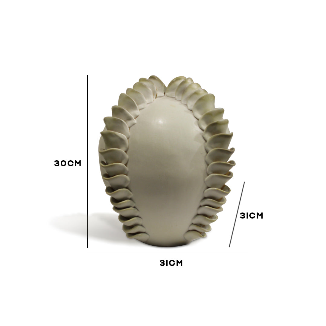 Fossil Spine Sculptural Ceramic Vase Small - IDC243-A29