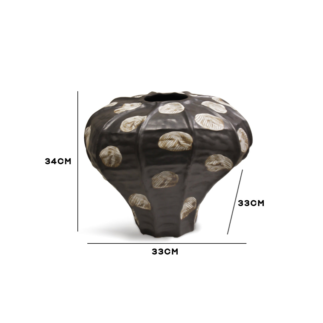 "Kumo" Faceted Polka Dot Vase - Large - IDC243-A32