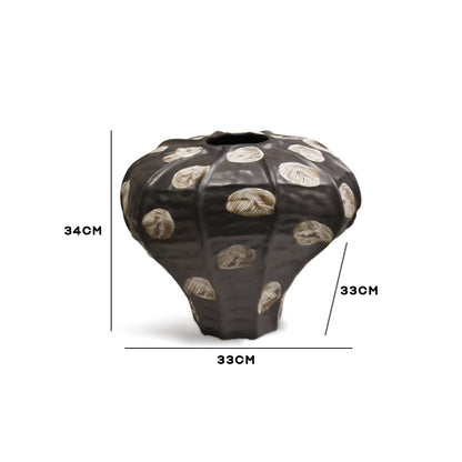 "Kumo" Faceted Polka Dot Vase - Large - IDC243-A32