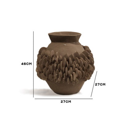 Pangolin Scaled Ceramic Pottery Vase IDC243-A36