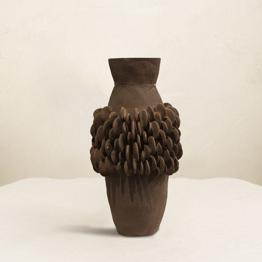 Pangolin Scaled Ceramic Pottery Vase Small - IDC243-A37