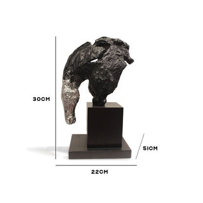 Rugged Beast Head Statue - Black IDC244-A23