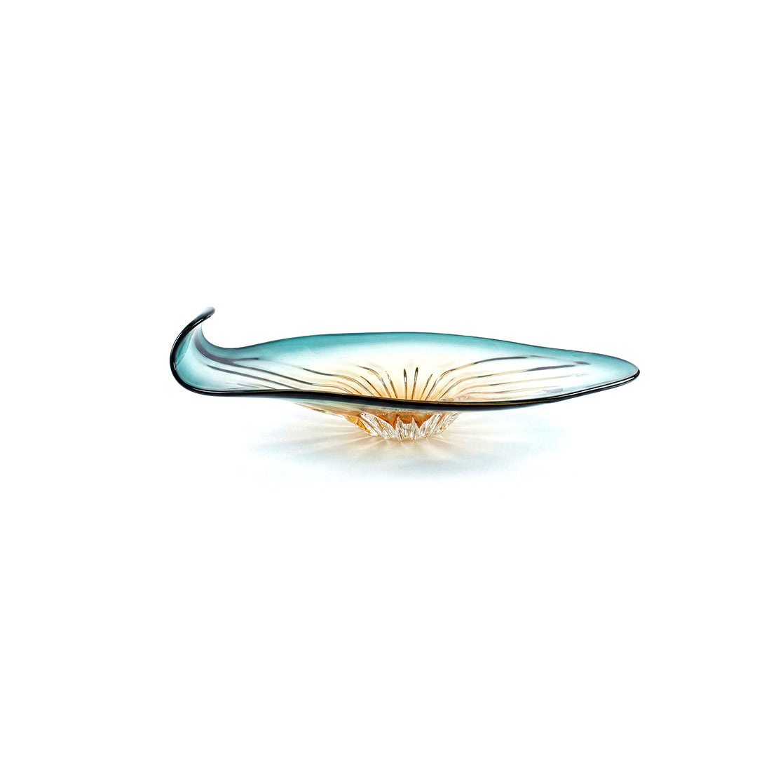 Celestine Wave Glass Showpiece IDC67-A134