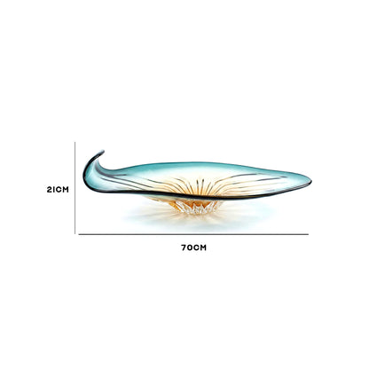 Celestine Wave Glass Showpiece IDC67-A134