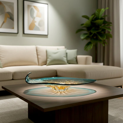 Celestine Wave Glass Showpiece IDC67-A134