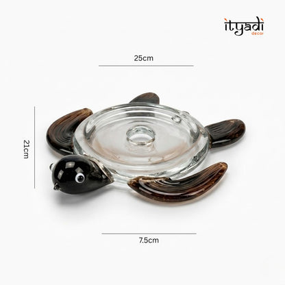 Designer Turtle Glass Showpiece IDC67-A154