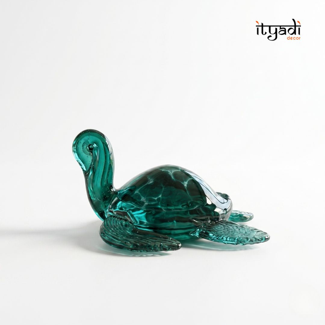 Glass Turtle Showpiece IDC67-A155
