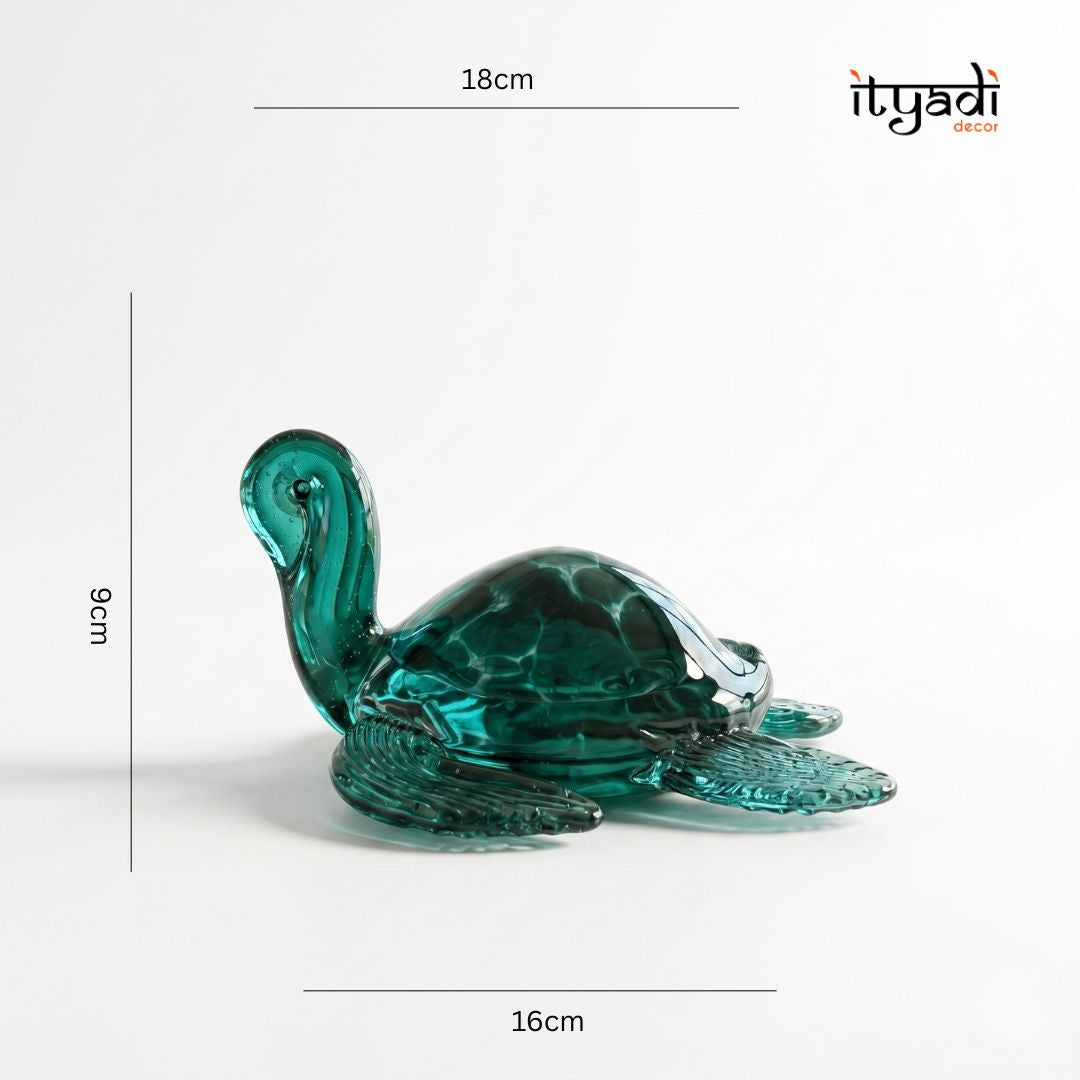 Glass Turtle Showpiece IDC67-A155