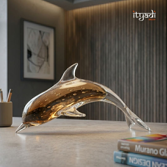 Glass Dolphin Showpiece IDC67-A187