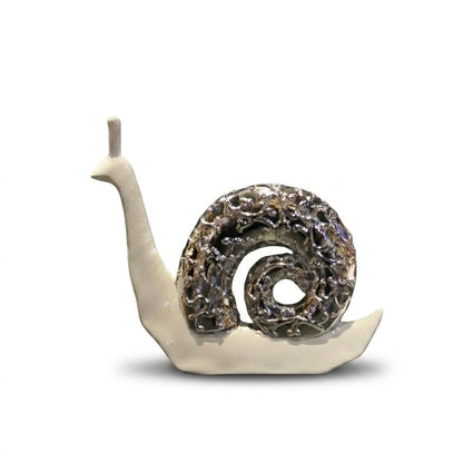 Gold Spiral Snail Sculpture Showpiece IDC71-A223