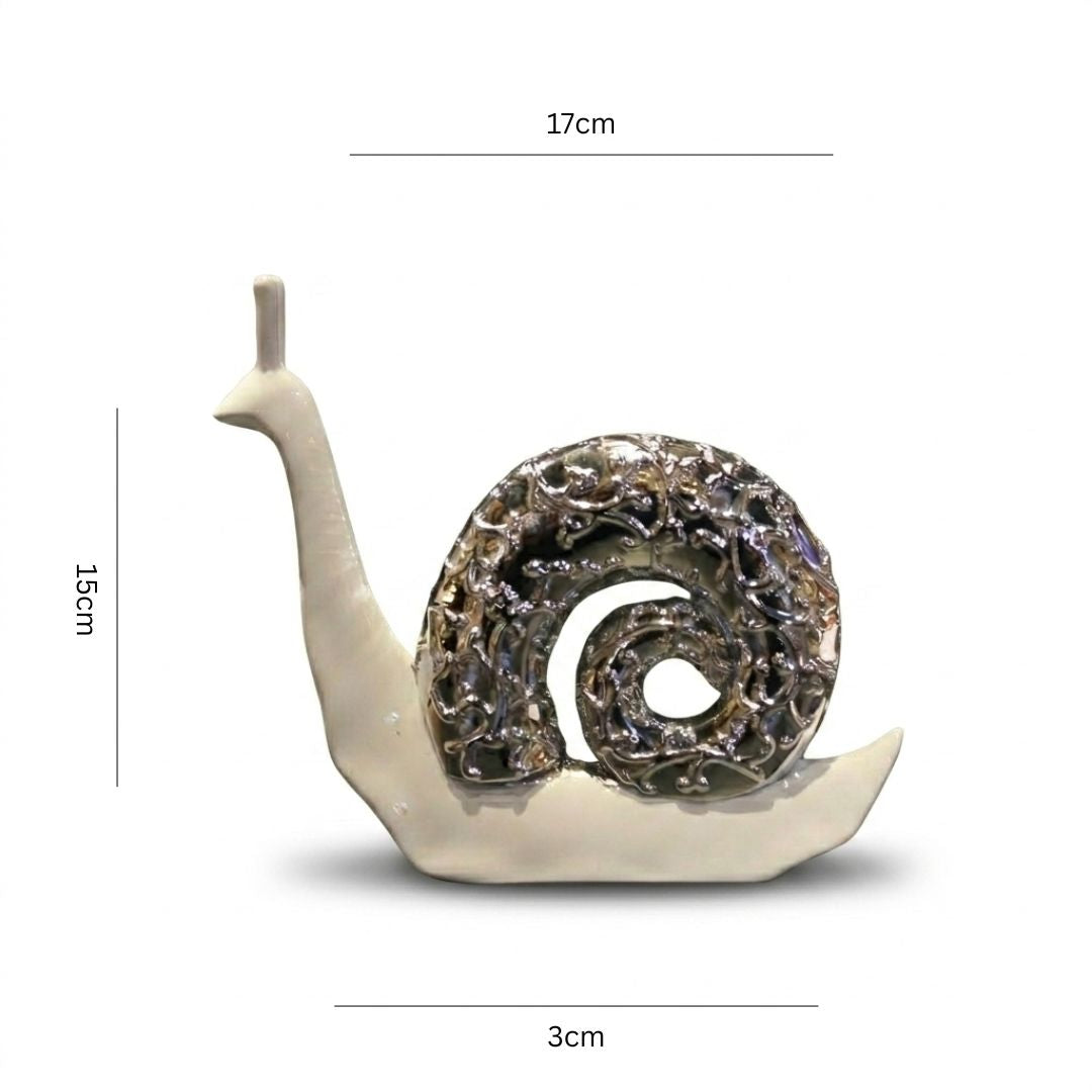 Gold Spiral Snail Sculpture Showpiece IDC71-A223