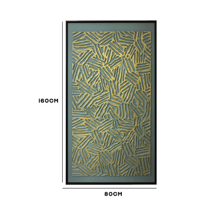Gold Cross-Hatch Relief Wall Art IDC121-A33