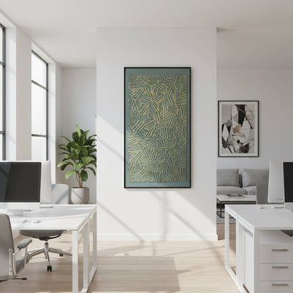 Gold Cross-Hatch Relief Wall Art IDC121-A33