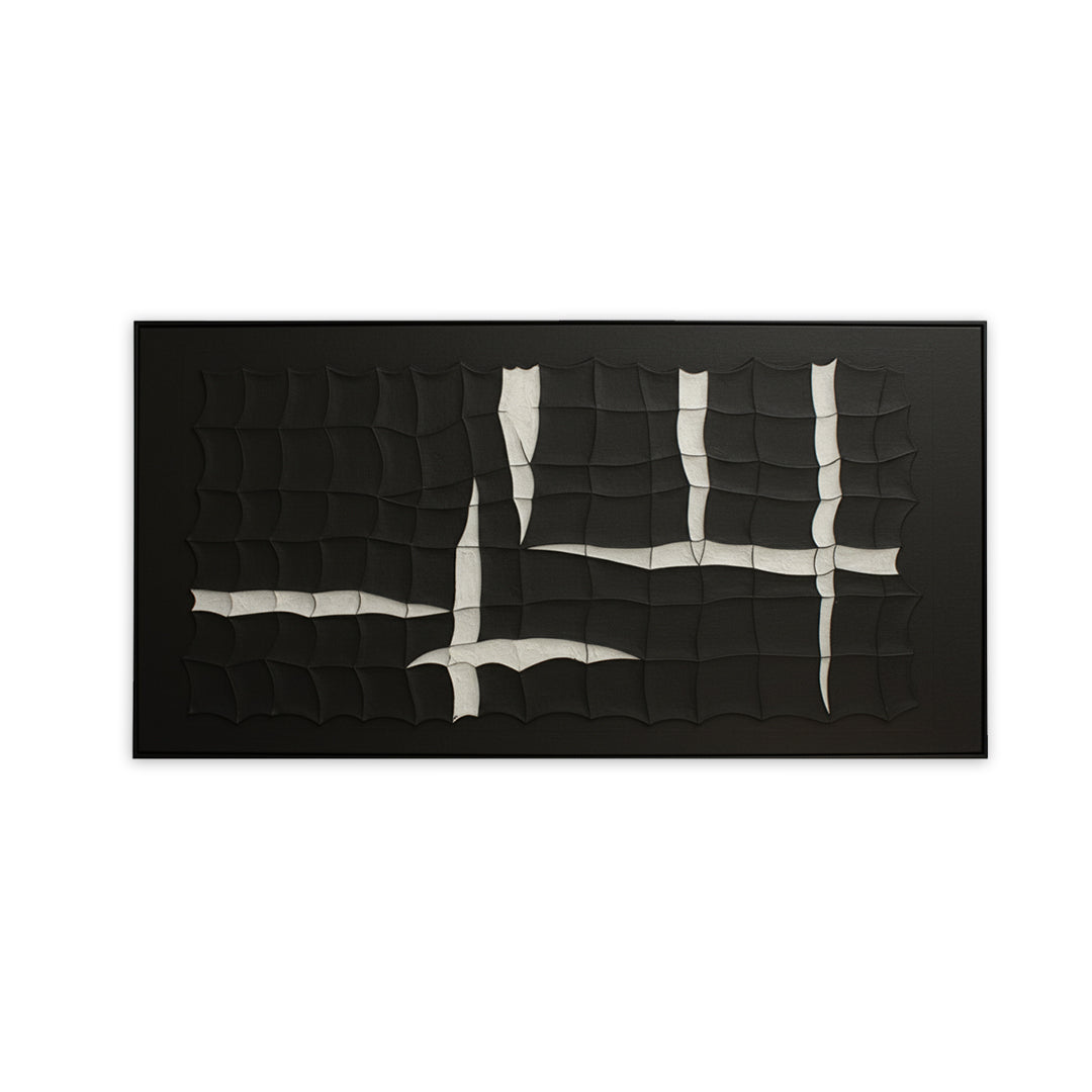 Black Warped Grid Relief Wall Frame IDC121-A36