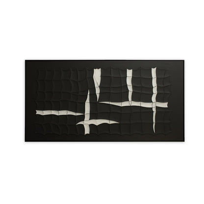 Black Warped Grid Relief Wall Frame IDC121-A36