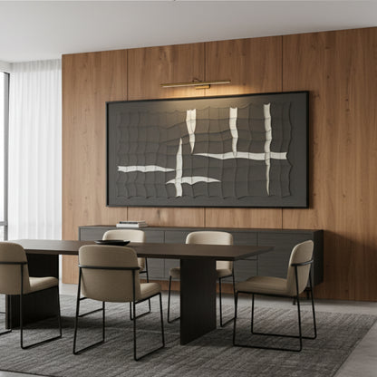 Black Warped Grid Relief Wall Frame IDC121-A36
