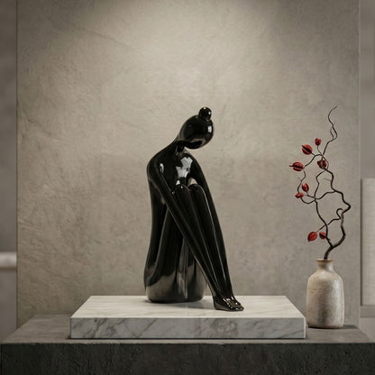 Modern Abstract Sitting Woman Sculpture Showpiece IDC71-A212