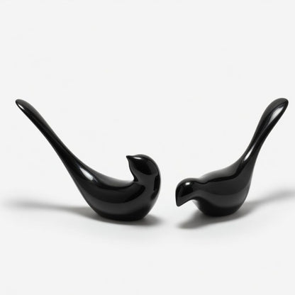 Black Minimalist Bird Showpiece Set IDC71-A194