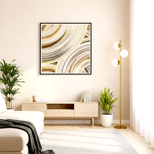 Golden Swirl Abstract Luxe Wall Art IDC62-A92