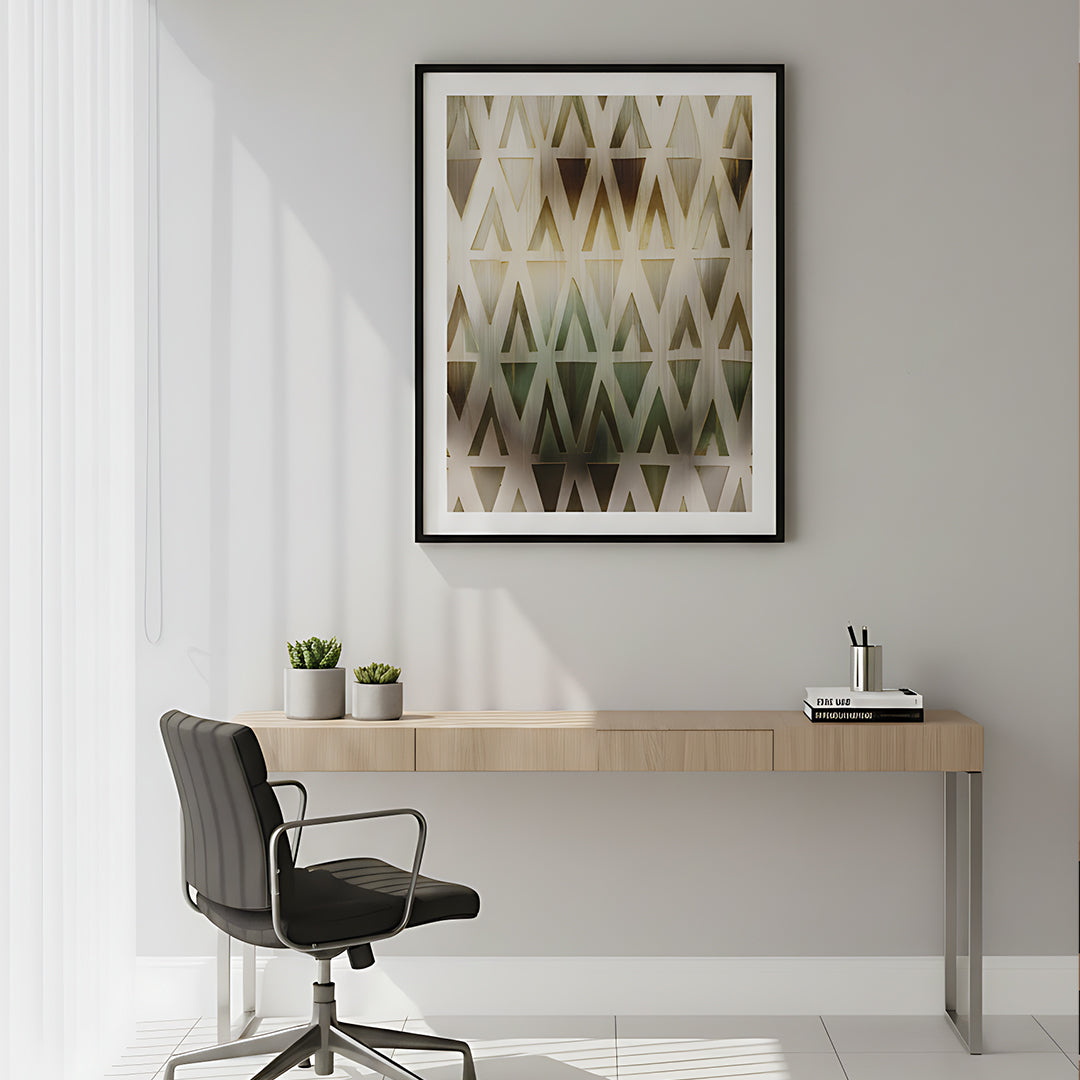 Triangle Pattern Framed Wall Frame IDC62-A99