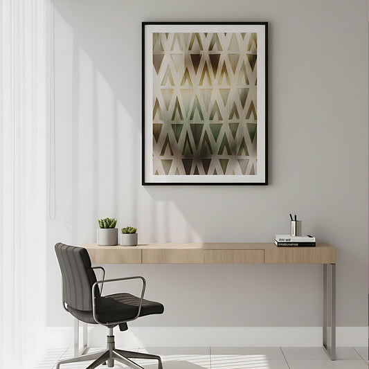 Triangle Pattern Framed Wall Frame IDC62-A99