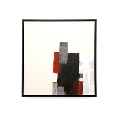 Abstract Red & Black Geometric Wall Frame IDC62-A112