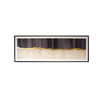 Striking Dark & Gold Contrast Abstract Wall Frame IDC62-A119