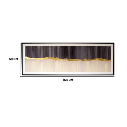 Striking Dark & Gold Contrast Abstract Wall Frame IDC62-A119