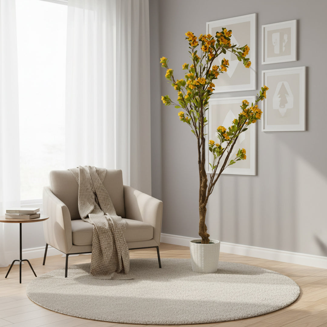 Yellow Blossom Artificial Plant IDC241-A5