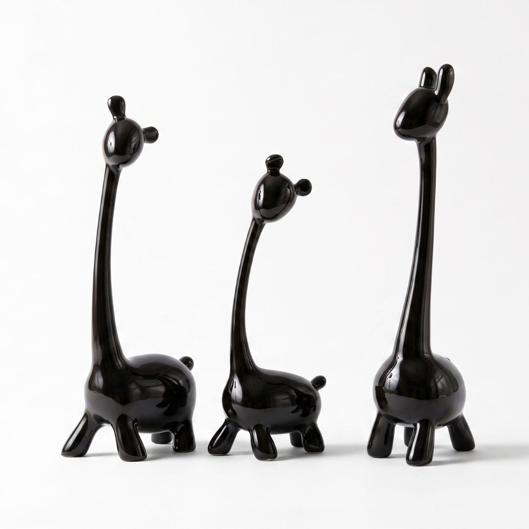 Black Giraffe Figurine Set IDC71-A204