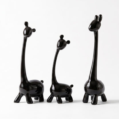 Black Giraffe Figurine Set IDC71-A204