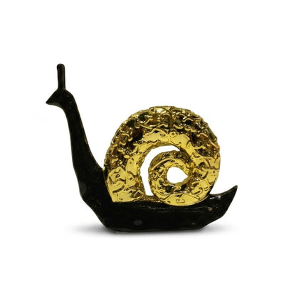 Golden Spiral Snail Sculpture Showpiece IDC71-A224