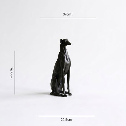 Black Greyhound Dog Showpiece IDC71-A229
