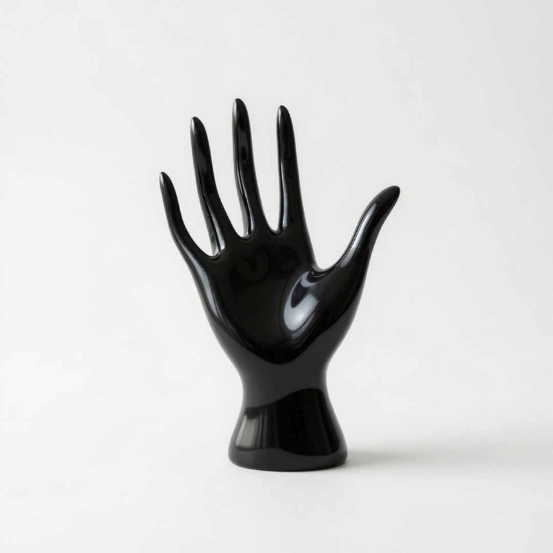 Glossy Black Hand Sculpture Showpiece IDC71-A198