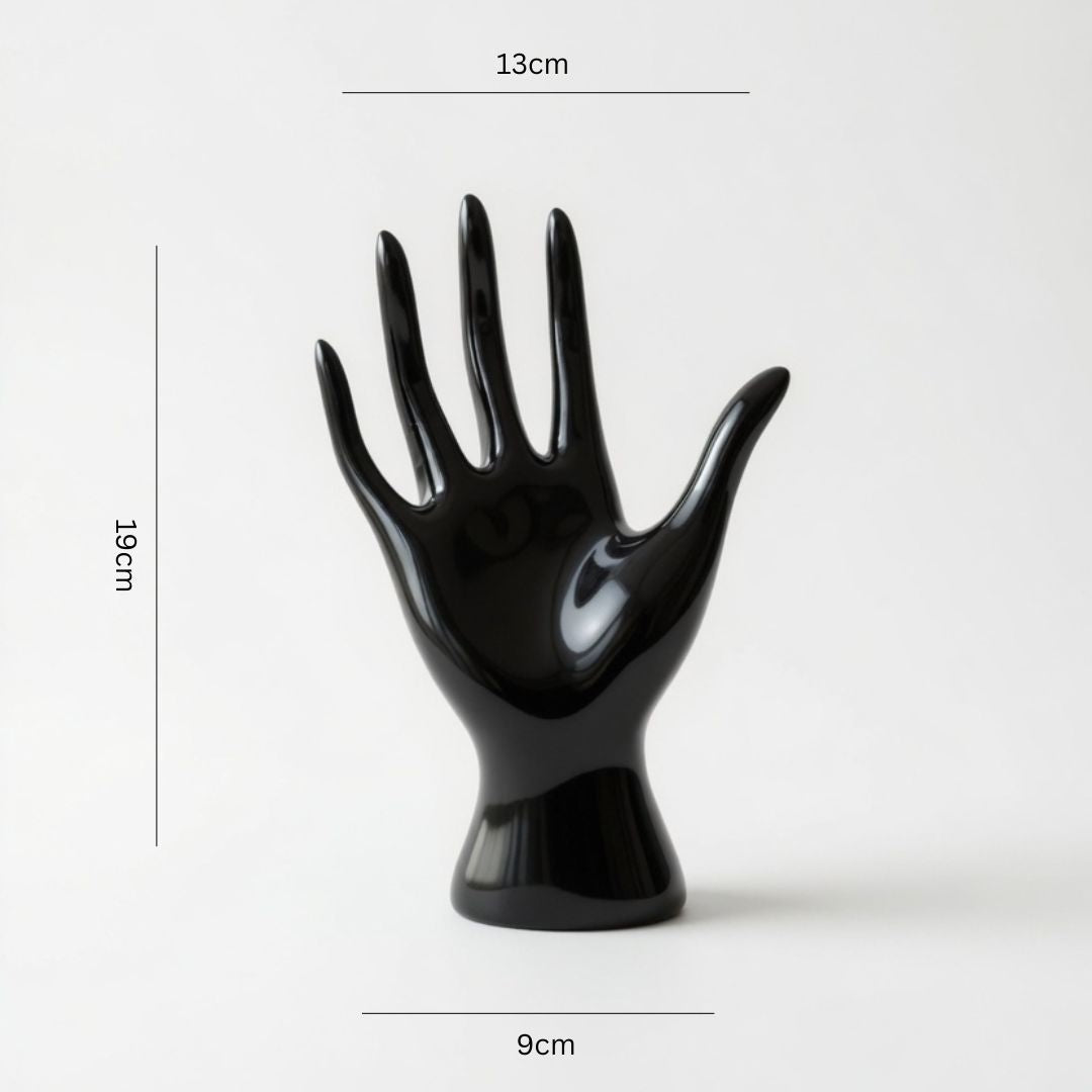 Glossy Black Hand Sculpture Showpiece IDC71-A198