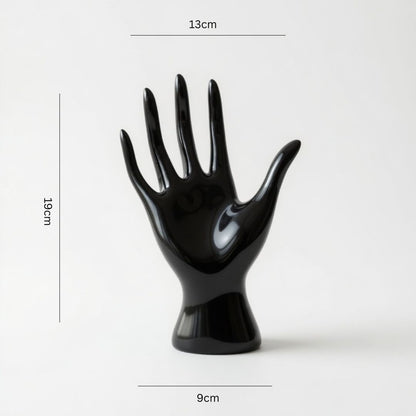 Glossy Black Hand Sculpture Showpiece IDC71-A198