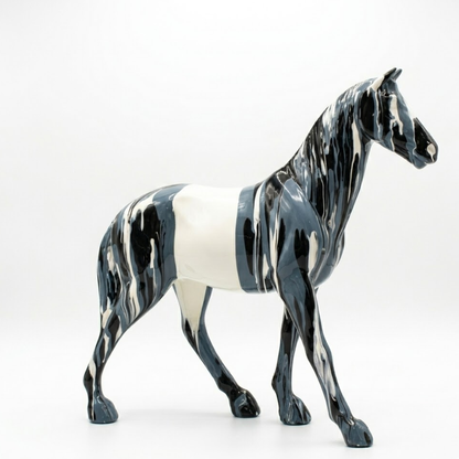Black & White Horse Showpiece IDC71-A175