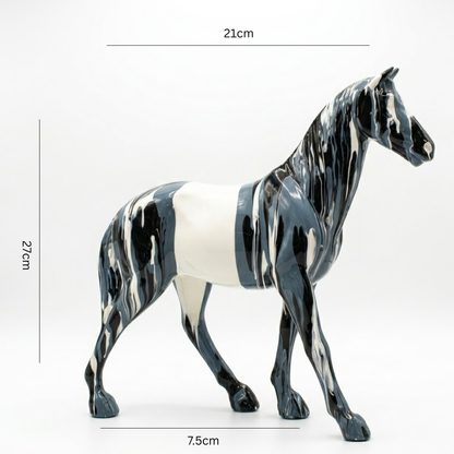 Black & White Horse Showpiece IDC71-A175