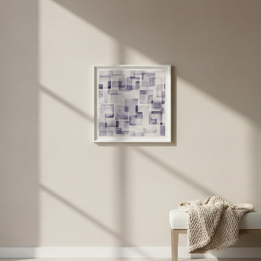 Blue Tiles Abstract Wall Art ID22-319