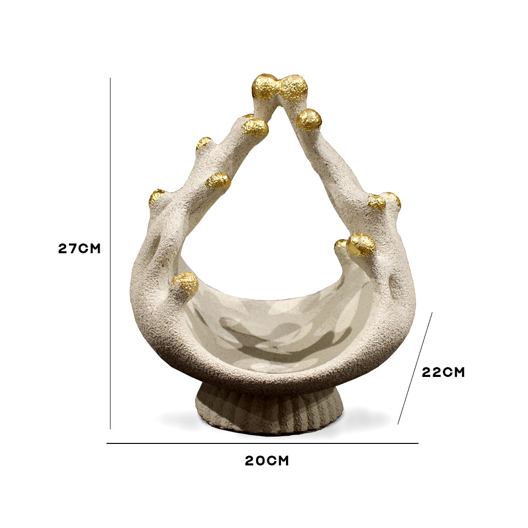 Ceramic Bowl with Gold Accents IDC232-A3