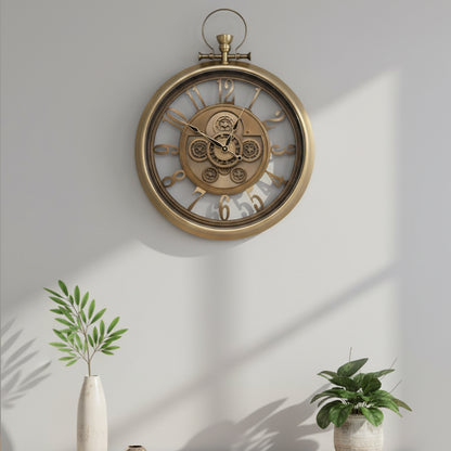 Classic Pocket Watch Style - Hanging Wall Clock - Gold IDC214-A17